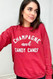 Madi Red Sweatshirt With White Champagne And Candy Canes 