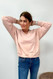 Jennifer Z Supply Kali V Neck Sweatshirt Soft Pink 