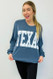 Annie Bucketlist Texas Comfy Graphic Sweatshirt Midnight 