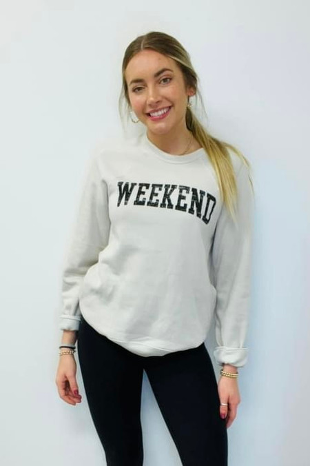 Annie Weekend Sweatshirt Ivory/Charcoal 