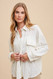 Anniewear Textured Loose Fit Woven Shirt Ivory 