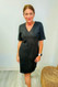 Jennifer Spanx Faux Suede Column Dress Black