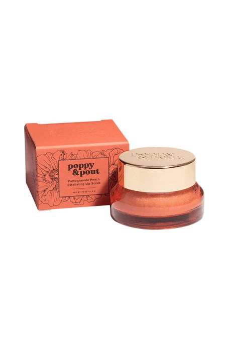 Poppy & Pout Lip Scrub Original Pomegranate Peach 