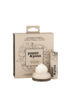 Poppy & Pout Gift Set Lip Care Duo Island Coconut 