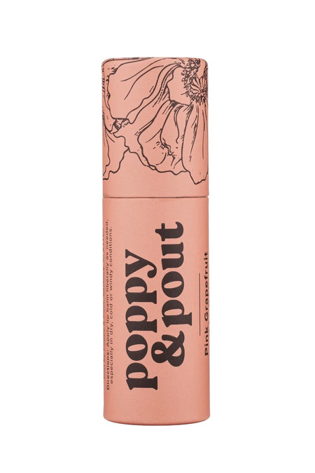 Poppy & Pout Lip Balm, Original, Pink Grapefruit