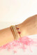 Beaded Blondes Football Bracelet. Gold bracelets sold separately 