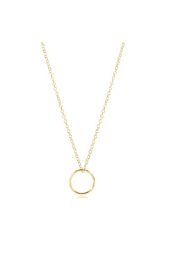 E Newton 16" Necklace Gold Halo Gold Charm N16GHALG 