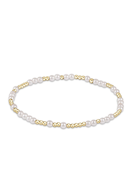 E Newton Hope Unwritten 3mm Bead Bracelet Pearl BHOPUNWPE3