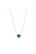 E Newton 16" necklace gold signature cross Cobalt N16GSCCOB 
