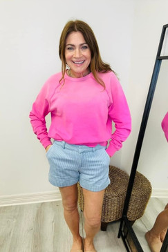 Jennifer Z Supply Washed Ashore Sweatshirt Heartbreaker Pink