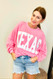 Jennifer Bucketlist Texas Comfy Graphic Sweatshirt Baby Pink 