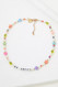 Little Words Project Be Happy Beaded Choker Necklace NK-PRL-BEH