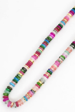 Treasure Jewels Rainbow Gold Gemstone Necklace 