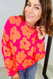 Wishlist Carter Floral Jacquard Sweater Fuchsia/Coral