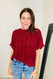 Eesome Ultra Soft Short Sleeve Sweater Merlot