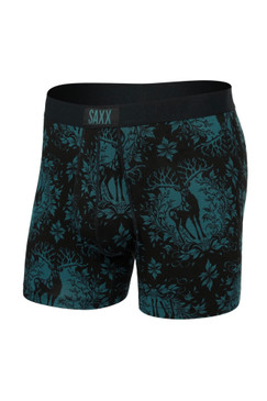 Saxx Vibe Ultra Super Soft Boxer Brief Deer Damask Black