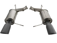 11-14 Mustang V6, Roush Axle-Back Exhaust with Black Tips