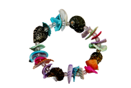 Coloured Handmade Seashells Bracelet  - Set of 5