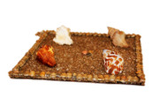 Wall Hanging of Four Clam Shells with Sea Sand