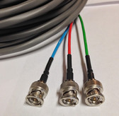 Plenum Rated 3 BNC to RCA Component Video Cable