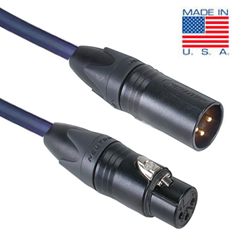 12ft Pro Series XLR Male to XLR Female Cable with Gold Contacts