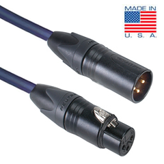 25ft Pro Series XLR Male to XLR Female Cable with Gold Contacts