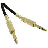 1.5ft Balanced Audio Cable 1/4in TRS Male to 1/4in TRS Male