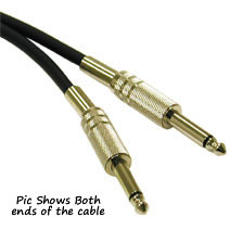 3ft 1/4in Male to 1/4in Male Pro-Audio Cable