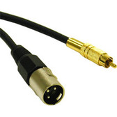 1.5ft Pro-Audio Cable XLR Male to RCA Male