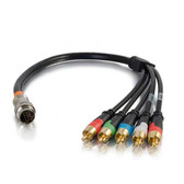1.5ft RapidRun Component Video and Stereo Audio Flying Lead
