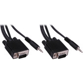 3ft HD15 VGA Monitor Cable with 3.5mm Stereo Audio