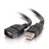3m USB 2.0 A Male to A Female Extension Cable - Black