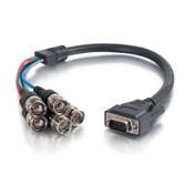 HD15 MALE TO RGBHV (5-BNC) MALE VIDEO CABLES