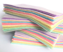 Pastels 15 Shades - Wool Blend Felt Squares - Choose from 4 sizes