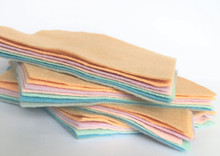 Pastels - 7 Sheets 7 Shades - Wool Blend Felt (Collection 1)