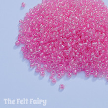Pink Pearlescent Glass Seed Beads - 20g