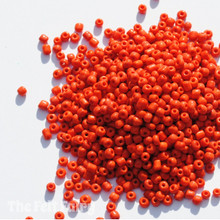 Red Glass Seed Beads - 20g