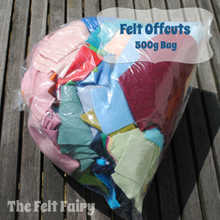 Felt Offcuts - 500g bag - Wool Blend Felt