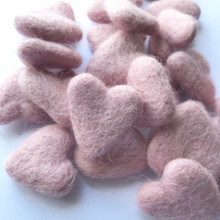Barely Pink Wool Felted Heart
