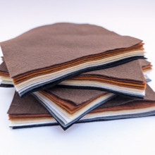 Animal Colours - Felt Bundle 10 Shades - Wool Blend Felt - 4 sheet sizes