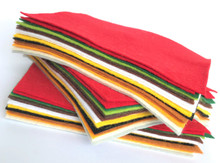 Christmas Bundle 15 Sheets of Wool Blend Felt - 4 sheet sizes
