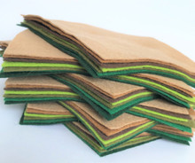 Forest Bundle - 7 Sheets 7 Shades - Wool Blend Felt