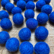 Royal Blue 2cm Felt Balls - Pack of 10