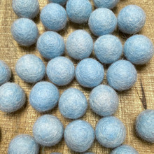 Powder Blue 2cm Felt Balls - Pack of 10