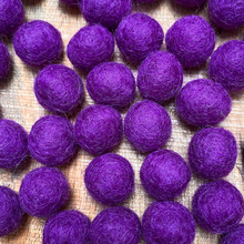 Amethyst Purple 2cm Felt Balls - Pack of 10