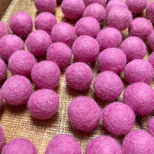 Candy Pink 2cm Felt Balls - Pack of 10