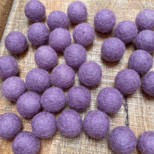 Lilac 2cm Felt Balls - Pack of 10