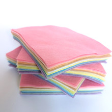 Pastels 14 Shades - Wool Blend Felt Squares - Choose from 4 sizes