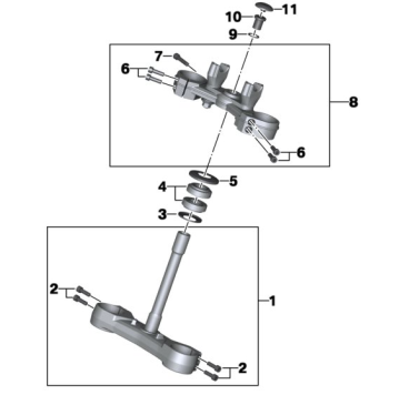 Rodamientos Direccion Inf o Sup BMW para F800GS / ADV (31427663941)