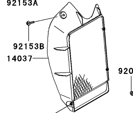 Protector de Radiador Kawasaki KLR650 (KAW-KLR650-14037-0056)